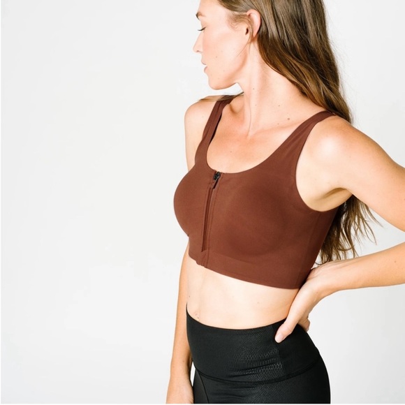 ZYIA Front Zipper Access Bra L coffee read! - Picture 2 of 4